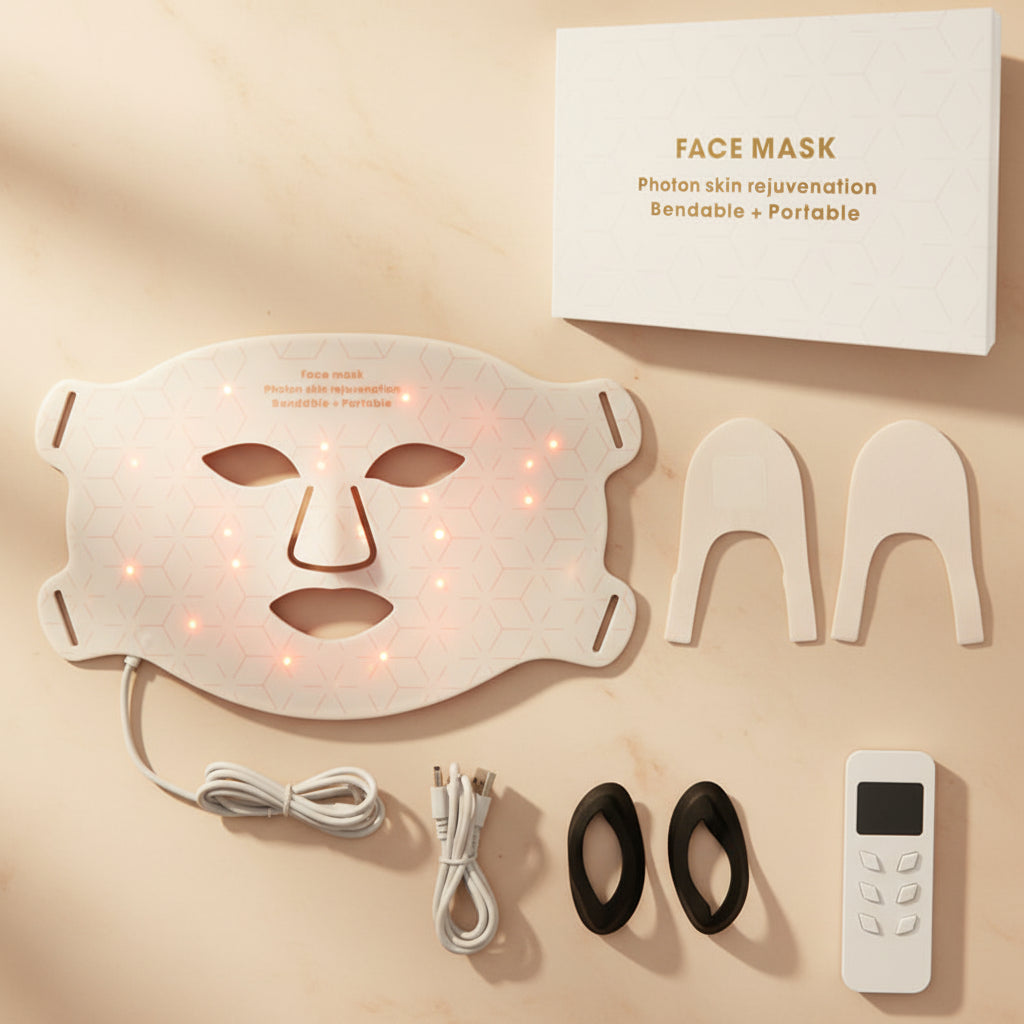 Elunavie Pro LED Face & Neck Mask | 4 Color Clinical Light Therapy