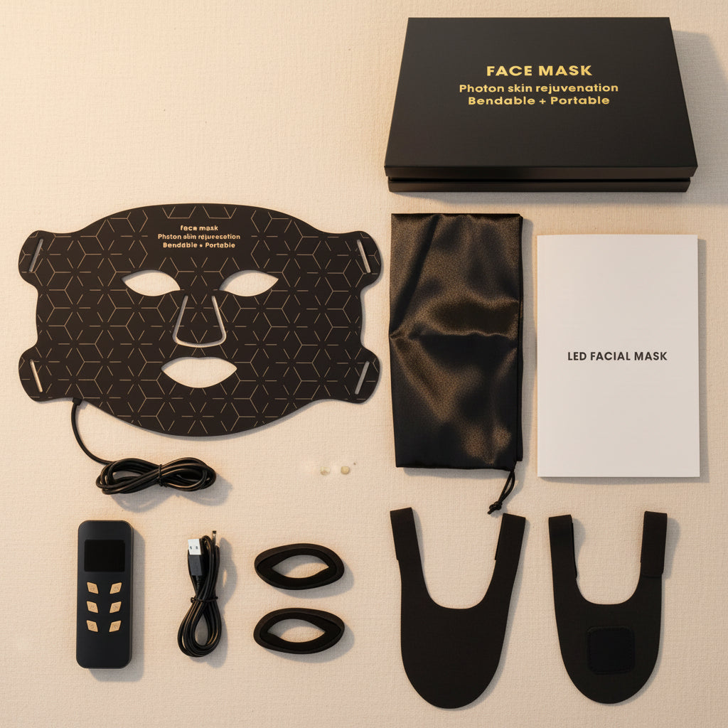 Elunavie Pro LED Face & Neck Mask | 4 Color Clinical Light Therapy
