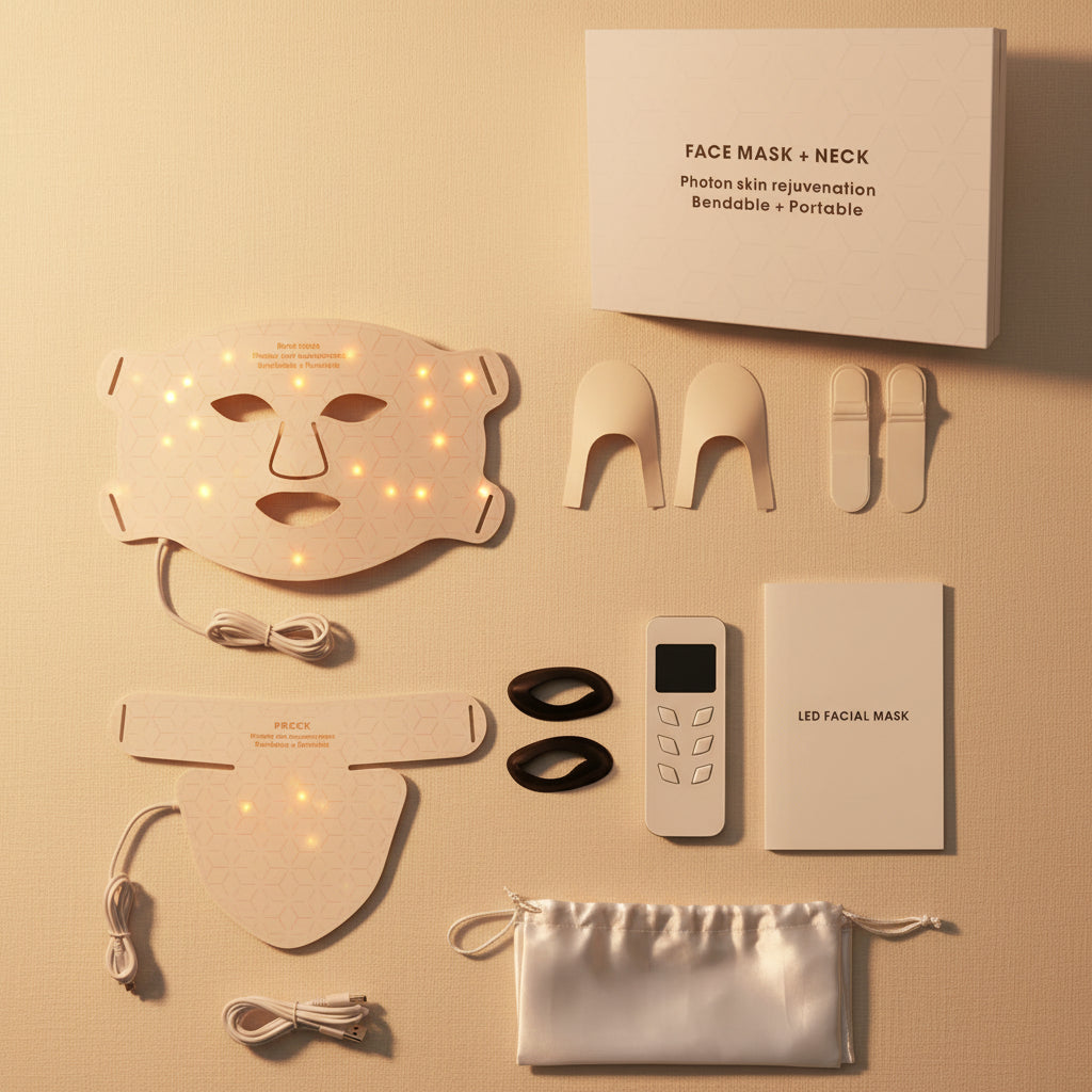 Elunavie Pro LED Face & Neck Mask | 4 Color Clinical Light Therapy